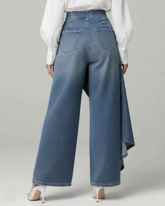 Jean en denim à fermeture portefeuille