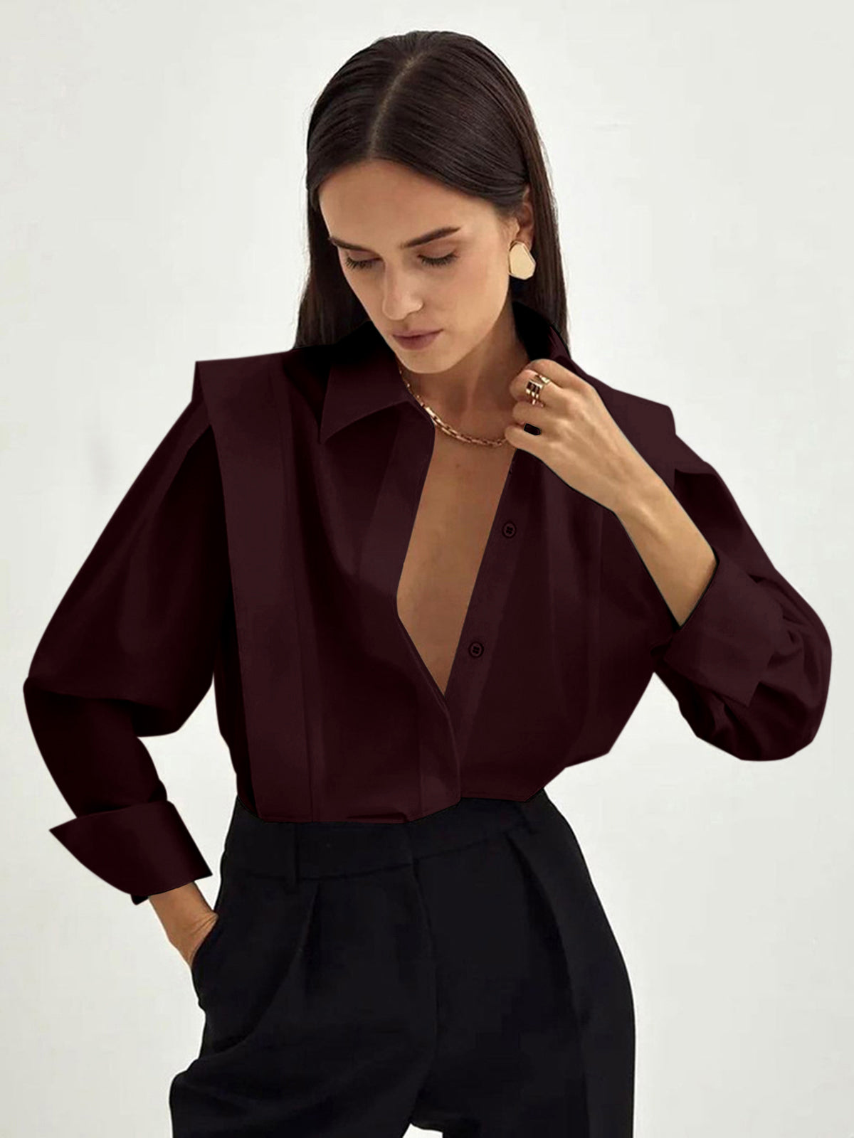 Chemise oversize boutonnée