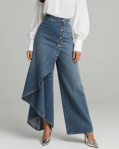 Jean en denim à fermeture portefeuille