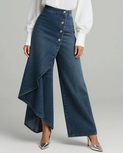 Jean en denim à fermeture portefeuille