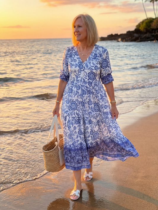 Robe Midi en Porcelaine