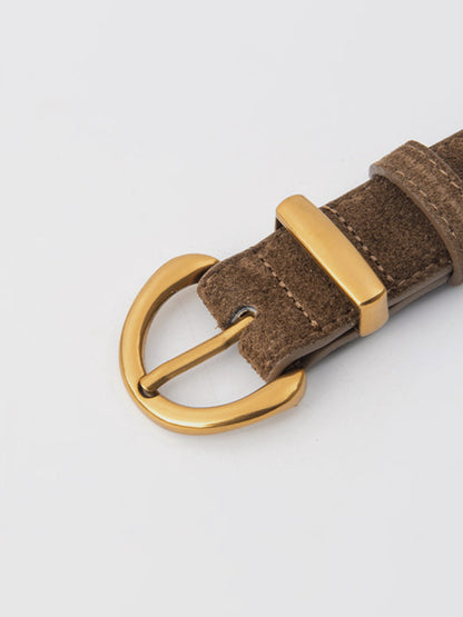 Boucle en Glace Ceinture en Cuir