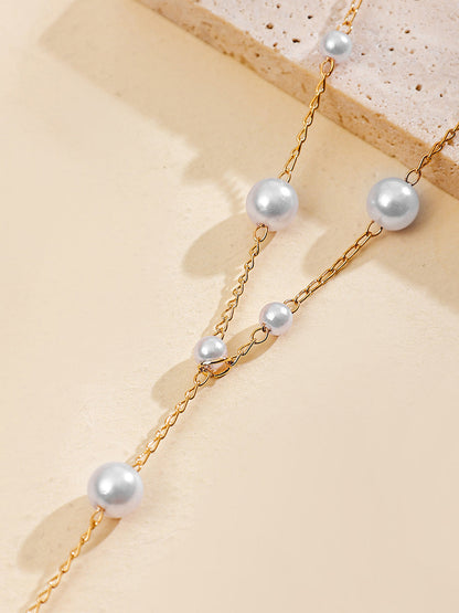 Collier en Y avec perle en goutte