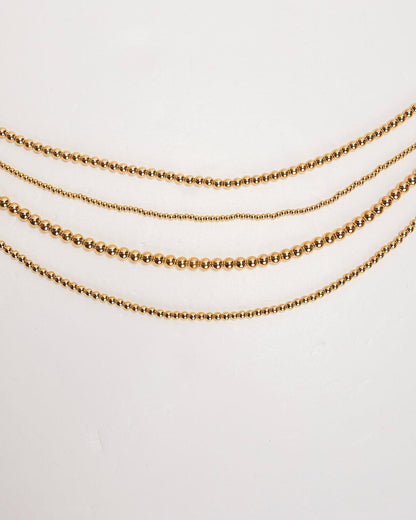 Collier de perles superposées Golden Girl