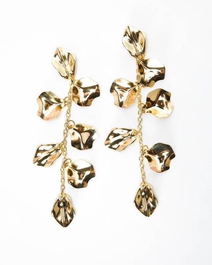 Boucles d'oreilles pendantes texturées Etta