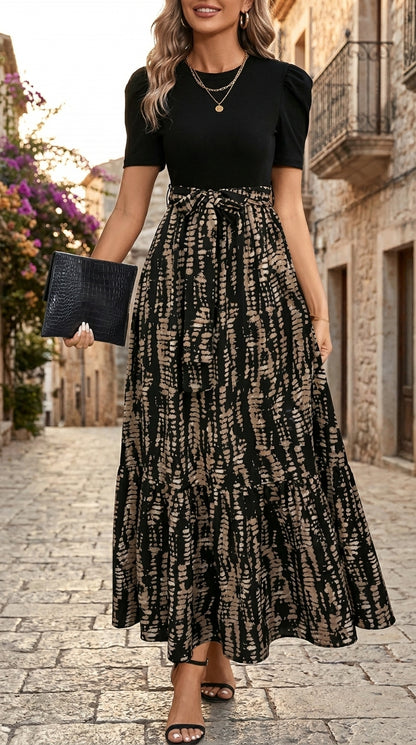 Robe longue à imprimé fleuri pour l'été