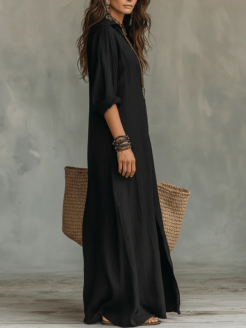 Robe longue boutonnée